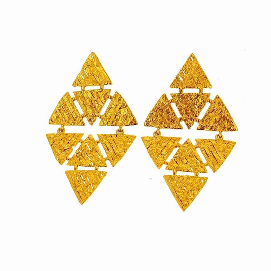 Ladies' Earrings Lola Casademunt Golden Rhombus Lola Casademunt