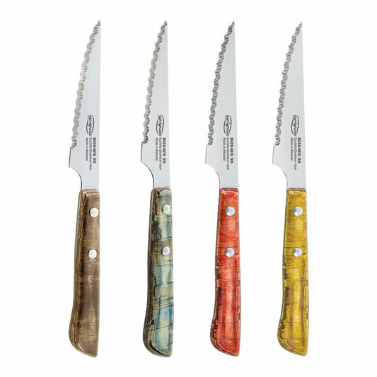 Meat Knife Set San Ignacio Evergreen BGEU-6076 Multicolour Stainless steel (4 Units) San Ignacio