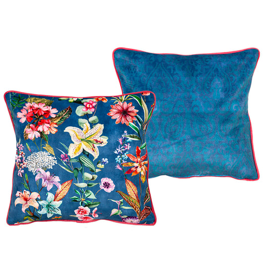 Cushion Romimex Blue Reversible 45 x 45 x 12 cm