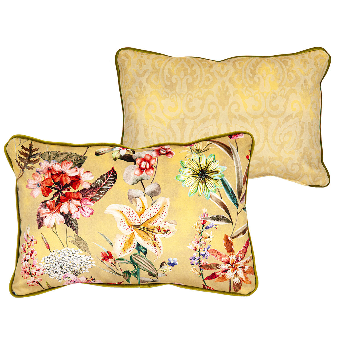 Cushion Romimex Yellow Reversible 30 x 45 x 12 cm Romimex