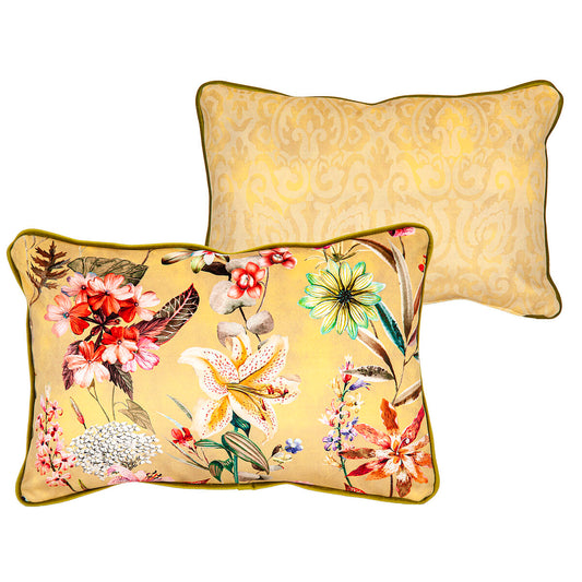 Cushion Romimex Yellow Reversible 30 x 45 x 12 cm