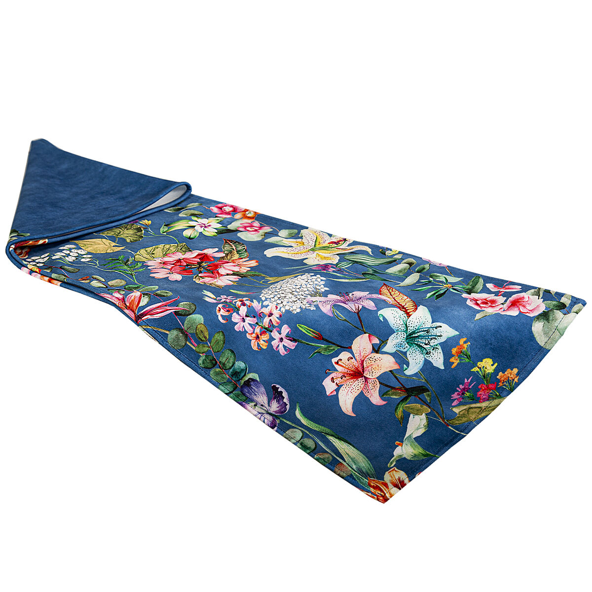 Table Runner Romimex Blue 180 x 30 x 1 cm Romimex