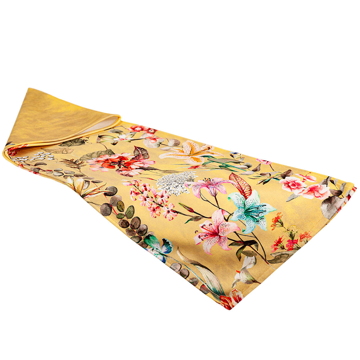 Table Runner Romimex Yellow 180 x 30 x 1 cm Romimex