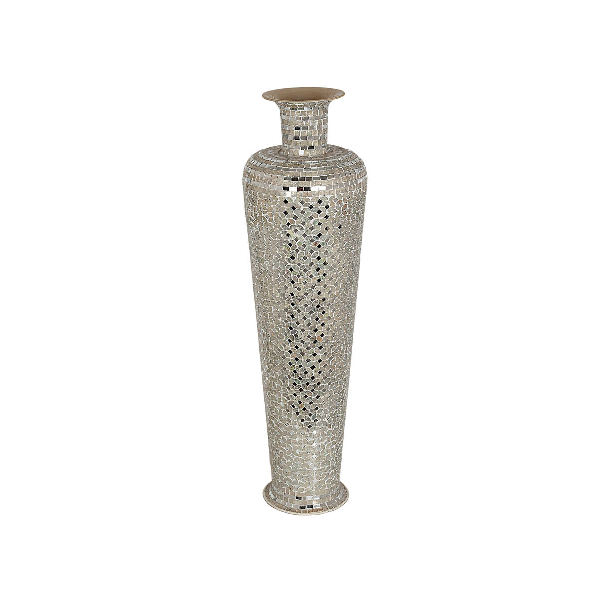 Floor vase Alexandra House Living Silver Metal Glass 23 x 81 x 23 cm Alexandra House Living