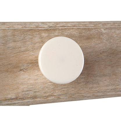 Wall mounted coat hanger Romimex Natural Wood Resin 28 x 7 x 12 cm Romimex