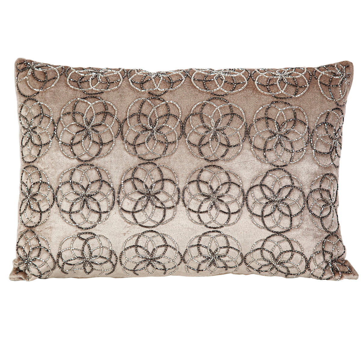 Cushion Romimex Beige Velvet 45 x 10 x 30 cm Romimex