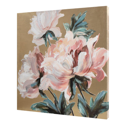 Oil Painting Romimex Canvas Flowers 100 x 100 x 4 cm Romimex