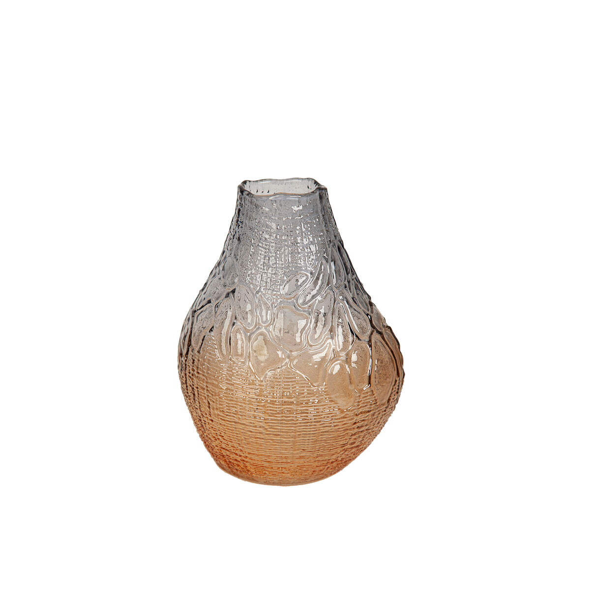 Vase Romimex Grey Amber Glass 14 x 19 x 14 cm Romimex