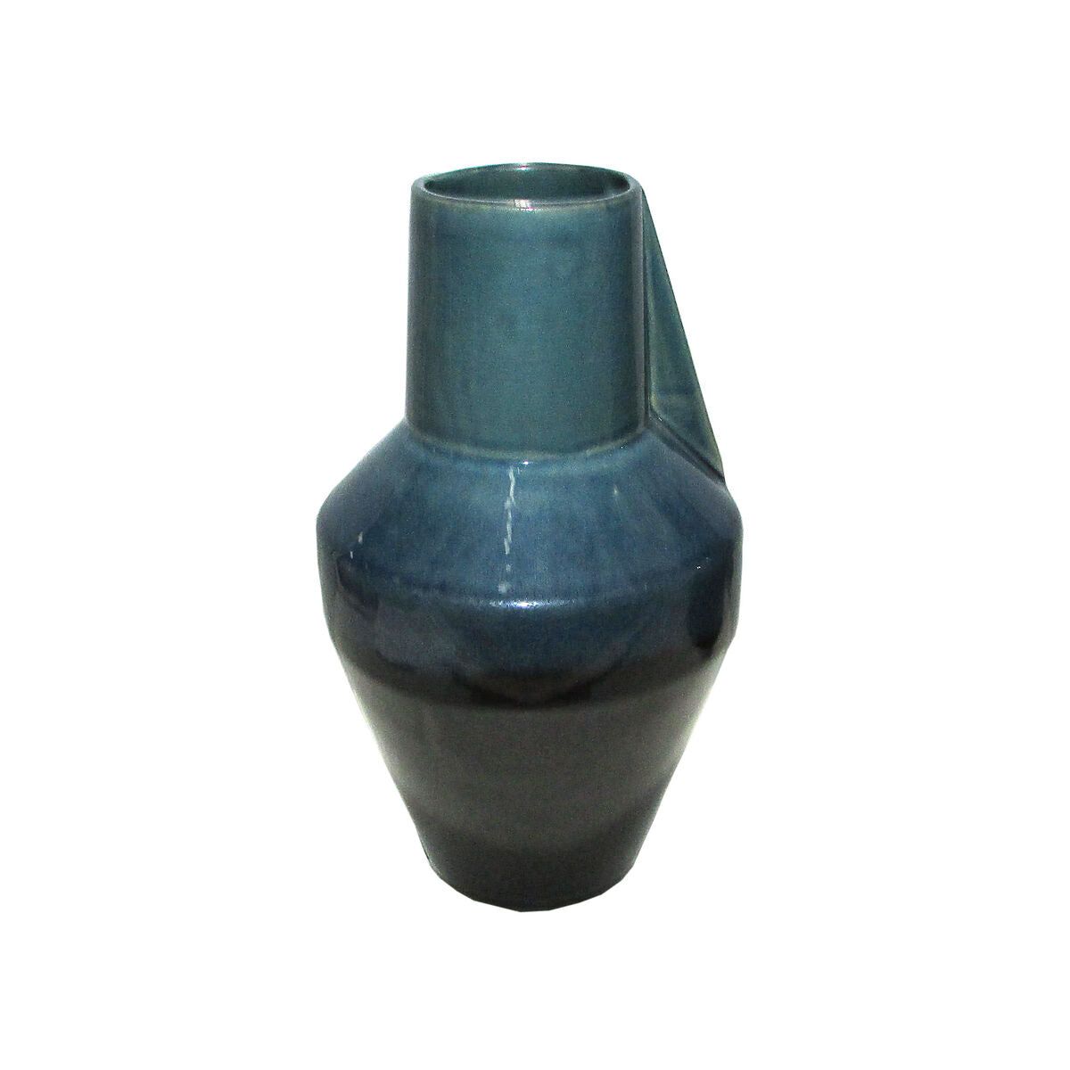 Vase Romimex Blue/Black Ceramic 17 x 31 x 17 cm Romimex