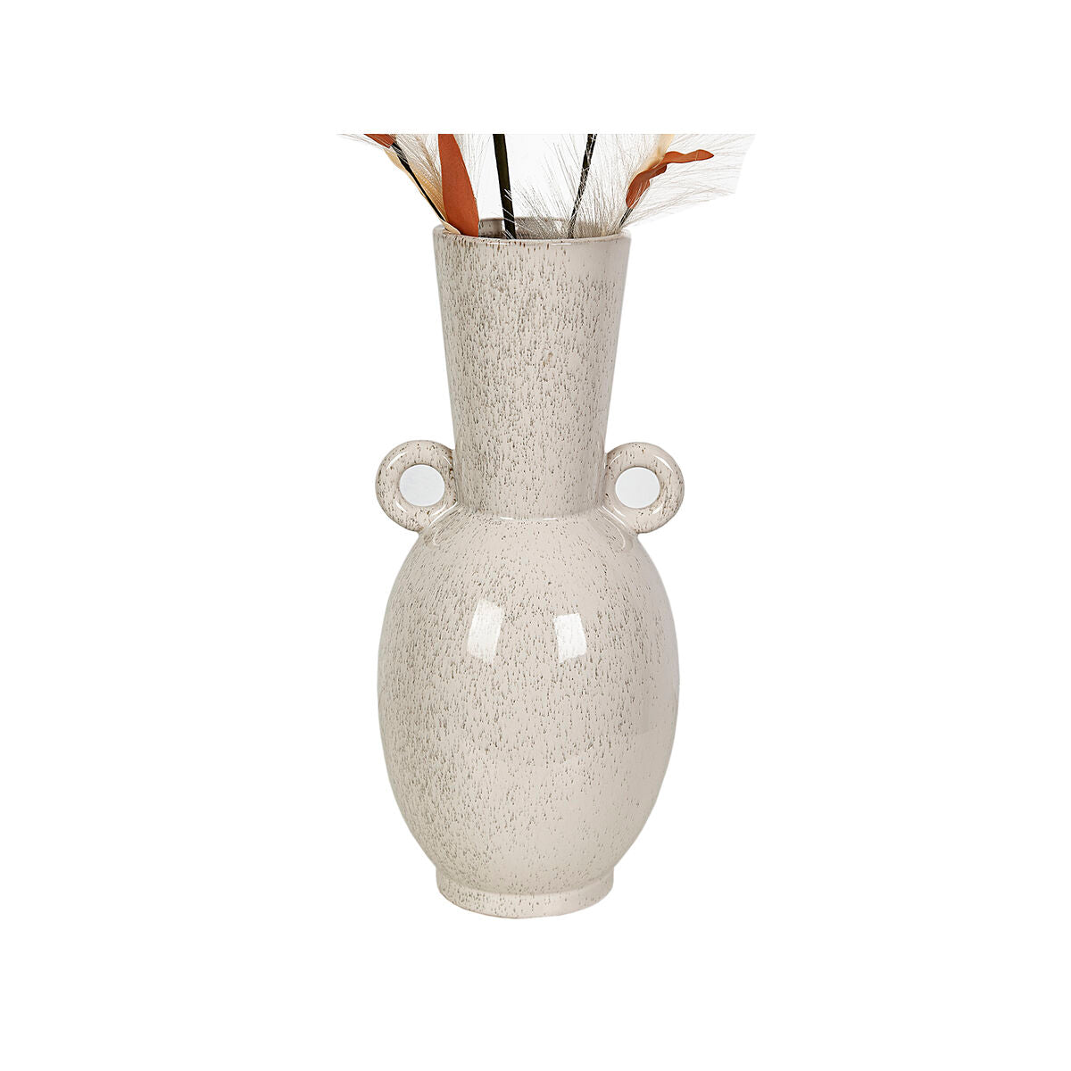 Vase Romimex Beige Ceramic 18 x 40 x 18 cm With handles Romimex