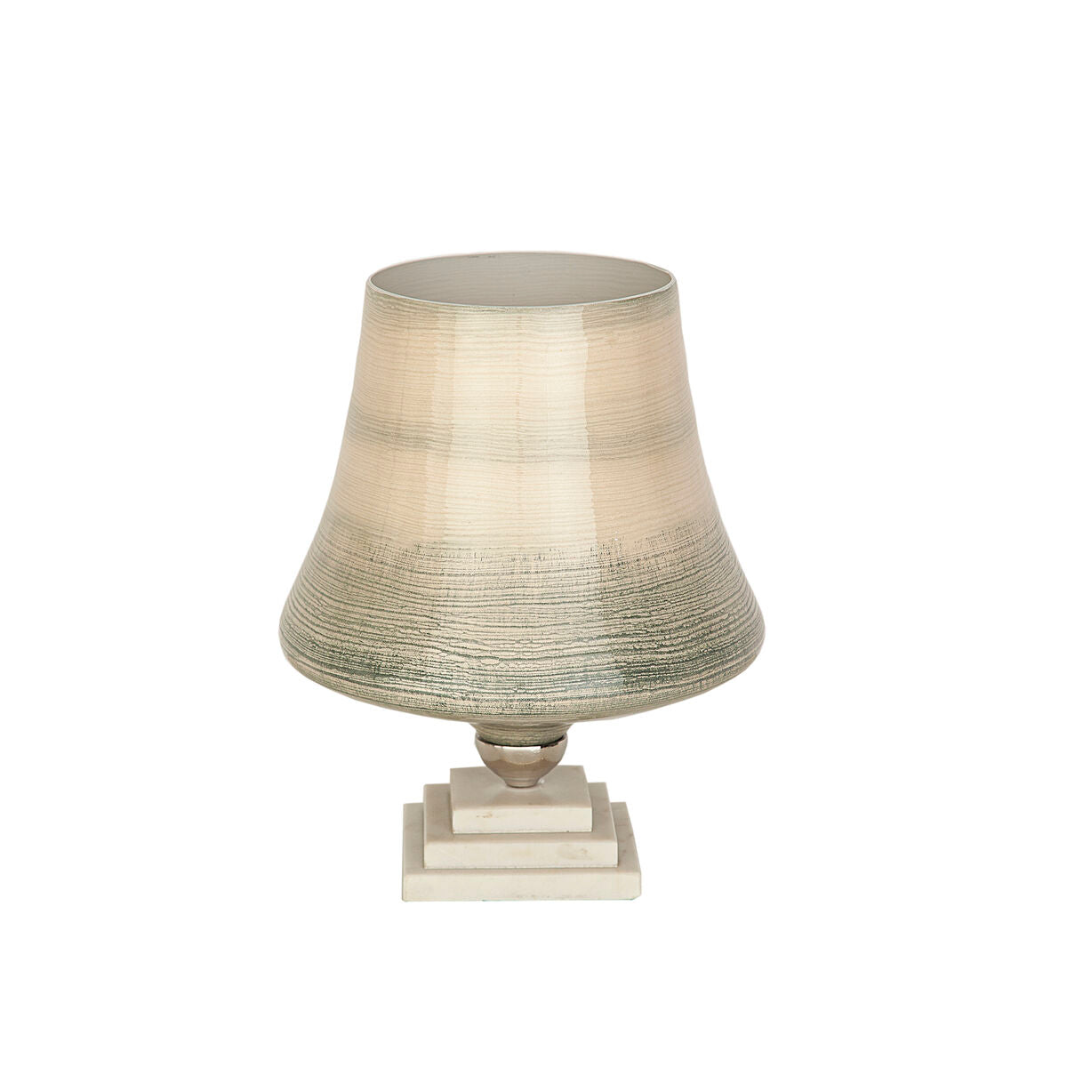 Vase Romimex Beige Grey Glass Marble 26 x 34 x 26 cm Romimex