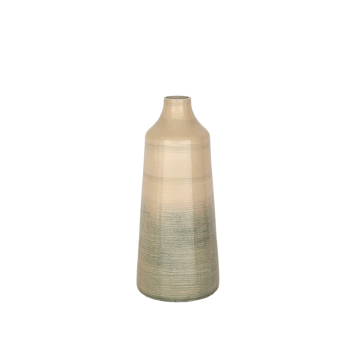 Vase Romimex Beige Grey Glass 14 x 35 x 14 cm Romimex