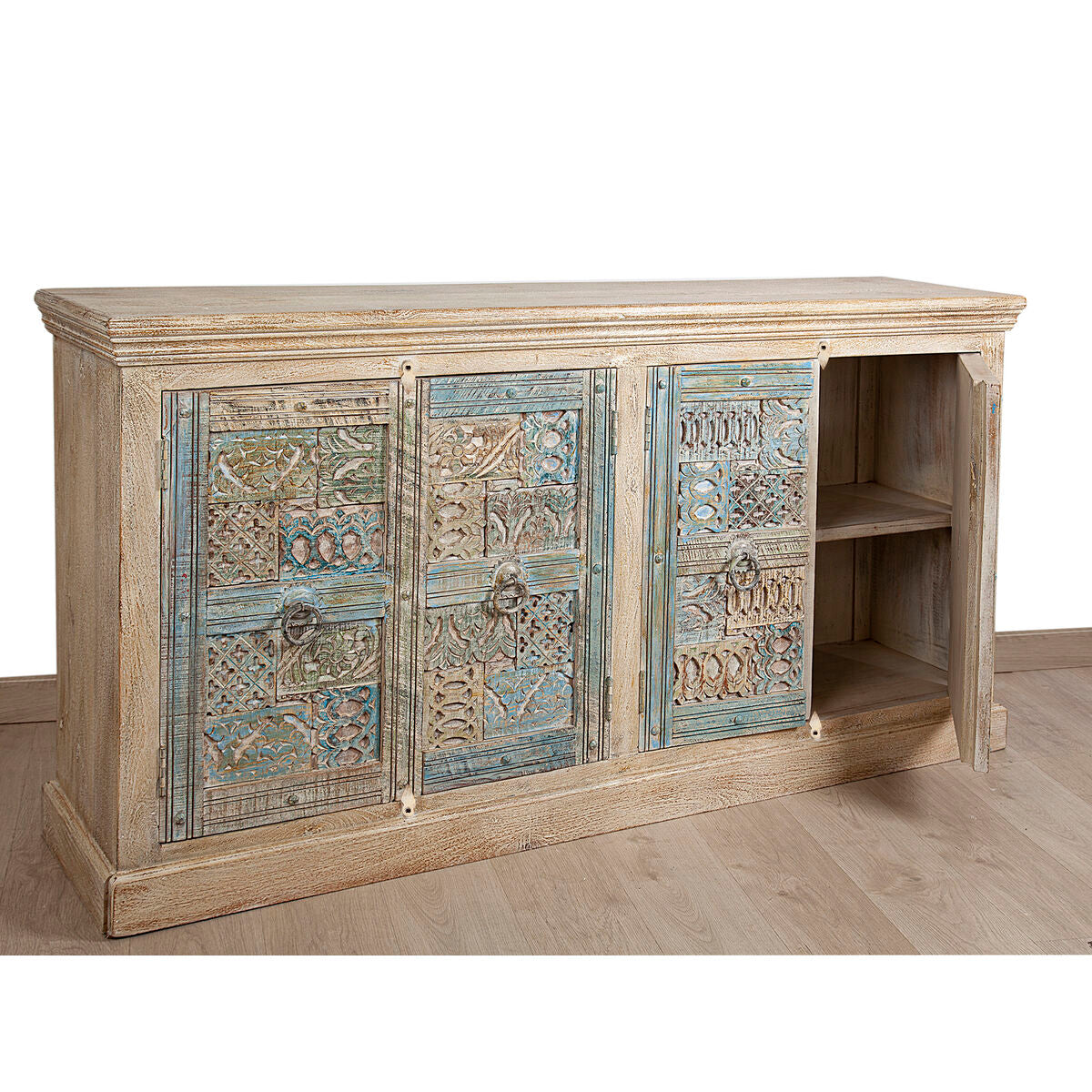 Sideboard Romimex Multicolour Light brown Mango wood 180 x 95 x 40 cm Romimex