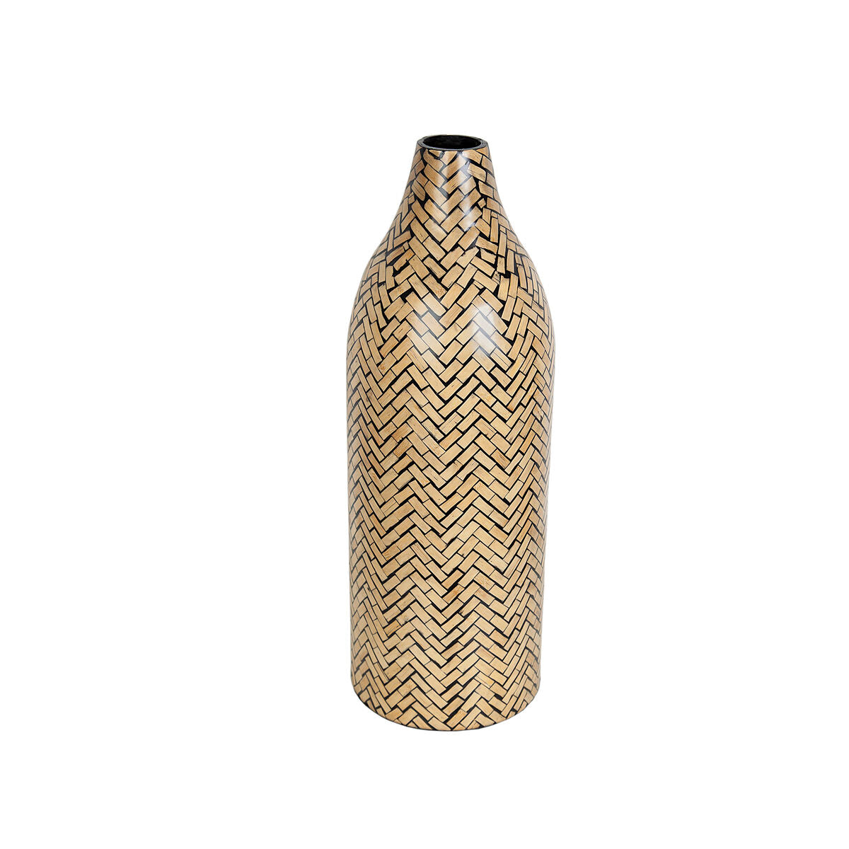 Vase Romimex Brown Black Bamboo 20 x 57 x 20 cm Romimex