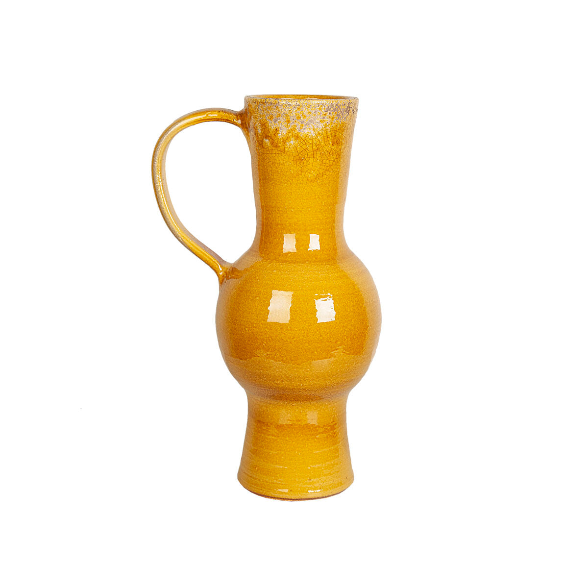 Vase Romimex Mustard Ceramic 30 x 50 x 20 cm With handle Romimex