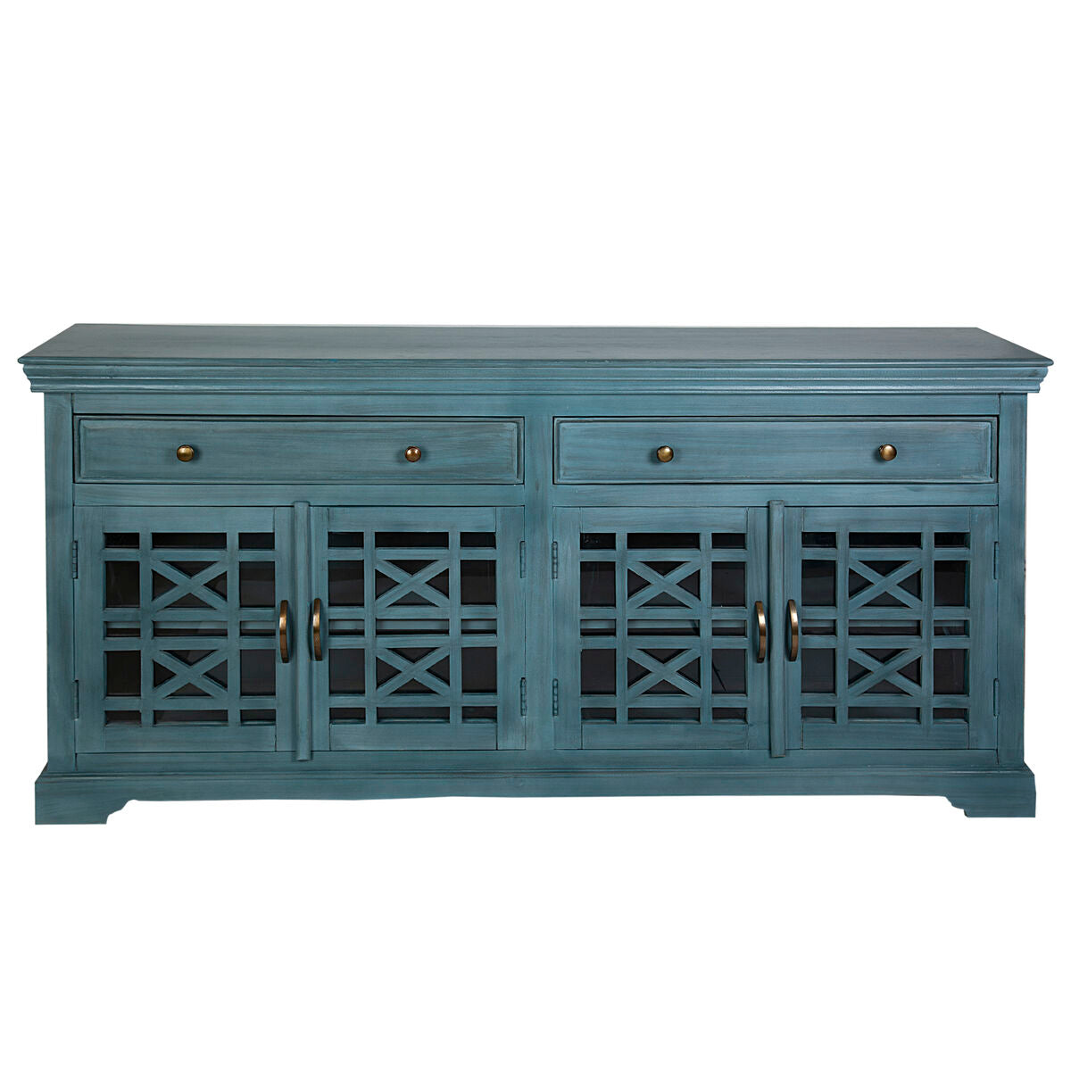 Sideboard Romimex Blue Mango wood 40 x 85 x 180 cm Romimex