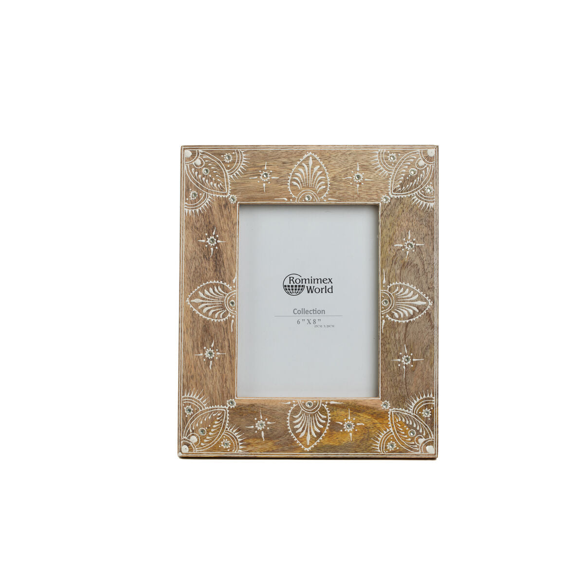 Photo frame Romimex Brown Mango wood 15 x 20 x 2 cm Romimex