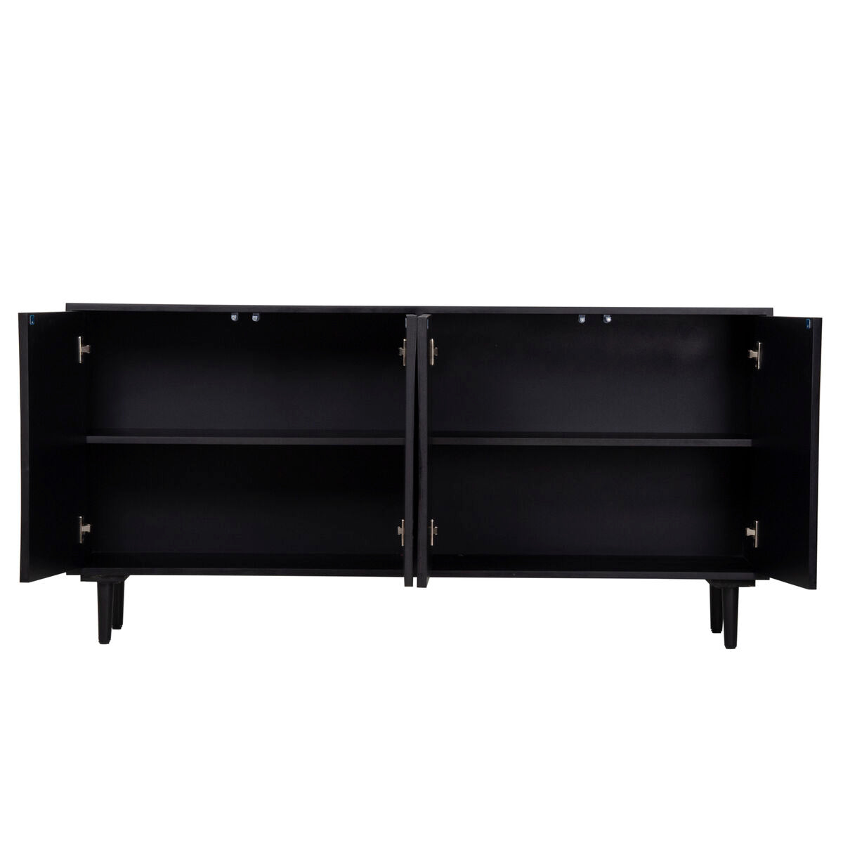 Sideboard Romimex Brown Black Wood Bone 40 x 80 x 160 cm Romimex