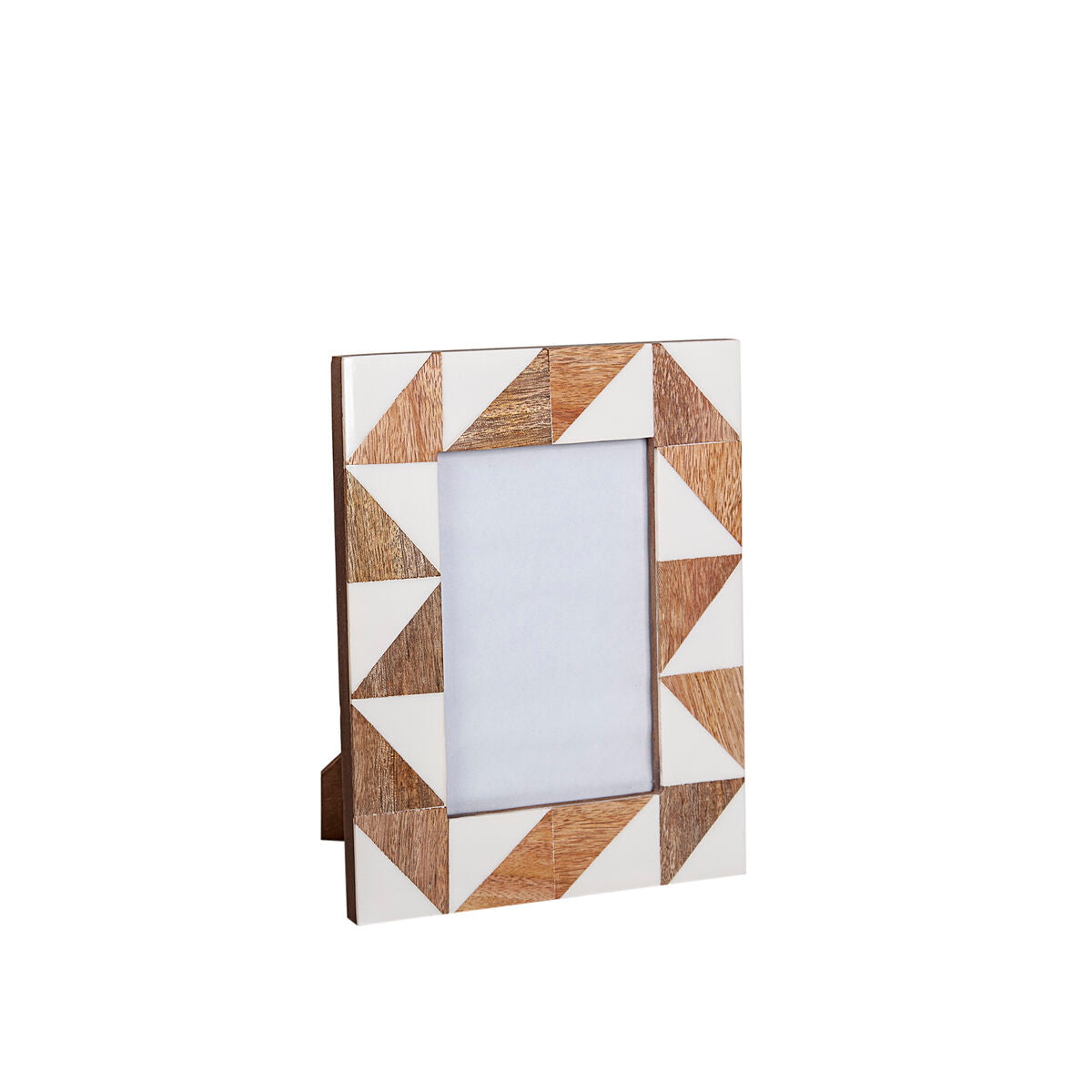 Photo frame Romimex Brown Beige Wood Resin 10 x 15 x 2 cm Romimex