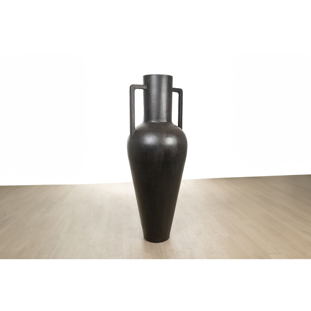 Vase Romimex Black Ceramic Streched 60 x 165 x 60 cm With handles Romimex