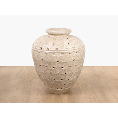 Vase Romimex Beige Ceramic Cement Fibre 70 x 80 x 70 cm Romimex