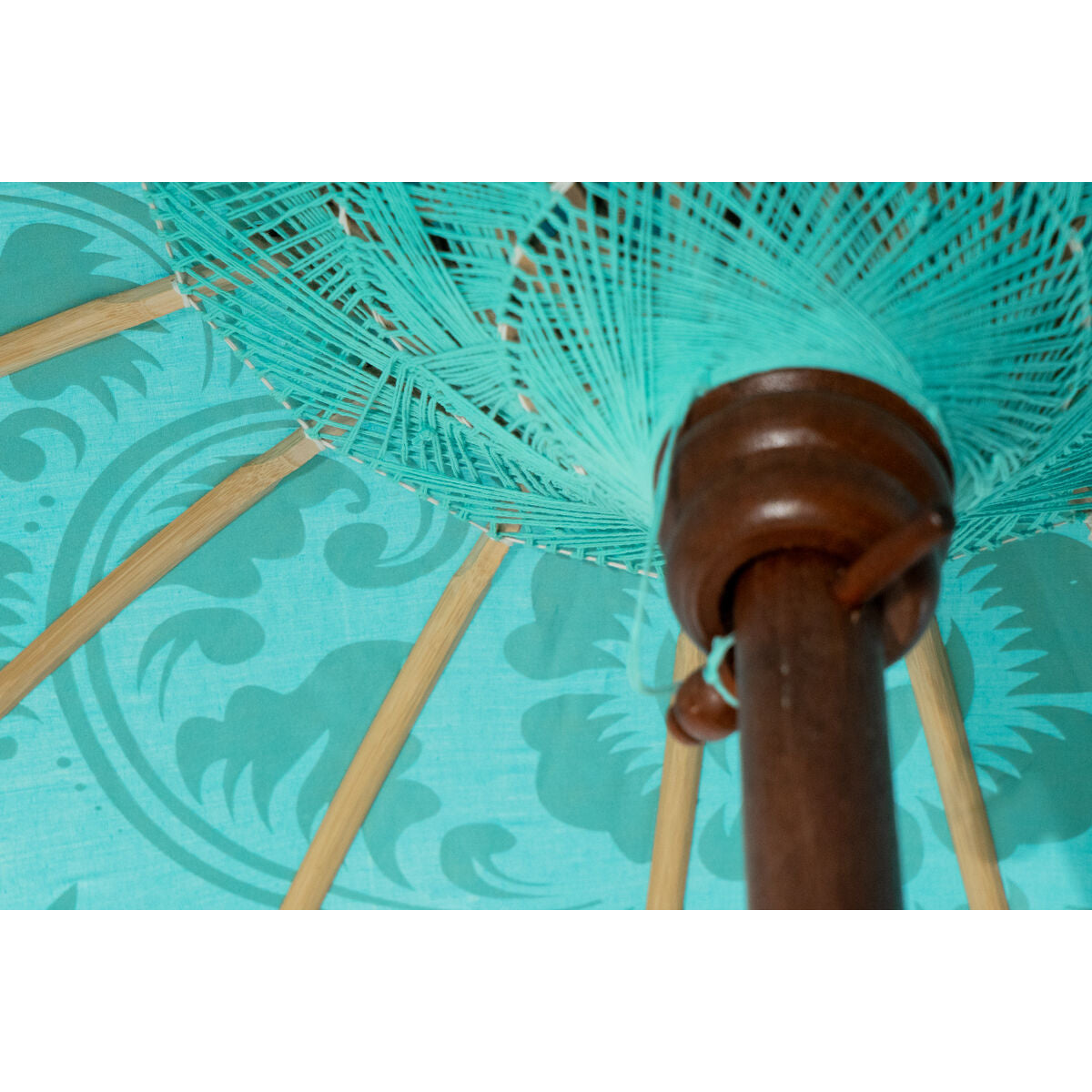 Decorative umbrella Romimex Bali Blue Turquoise 150 x 200 x 150 cm Romimex