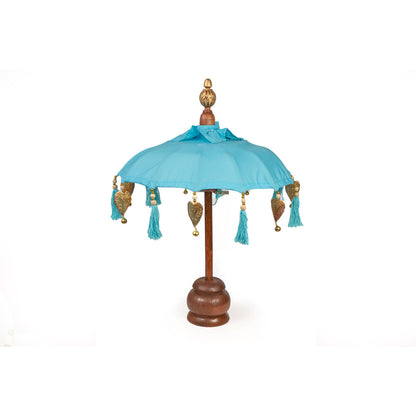 Decorative umbrella Romimex Turquoise 35 x 60 x 35 cm Romimex