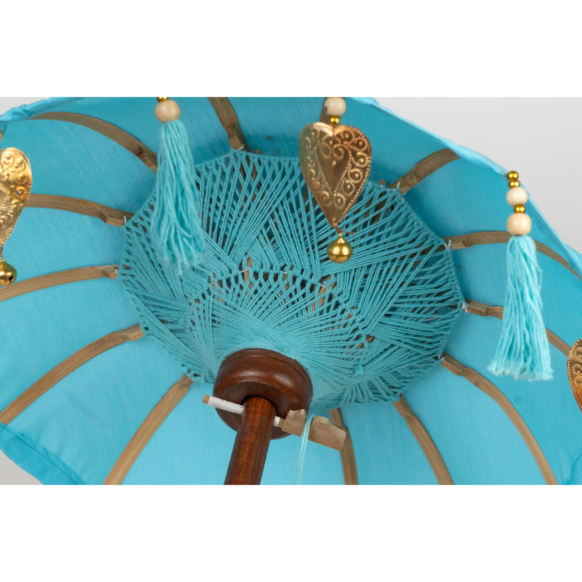 Decorative umbrella Romimex Turquoise 35 x 60 x 35 cm Romimex