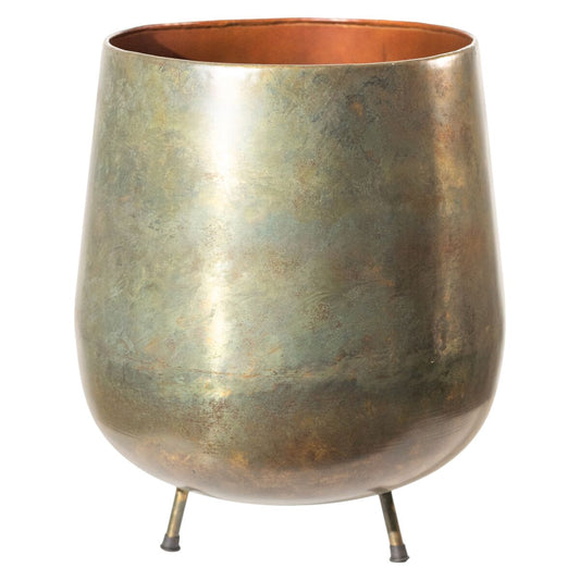 Planter Romimex Brown Metal 38 x 44 x 38 cm Romimex