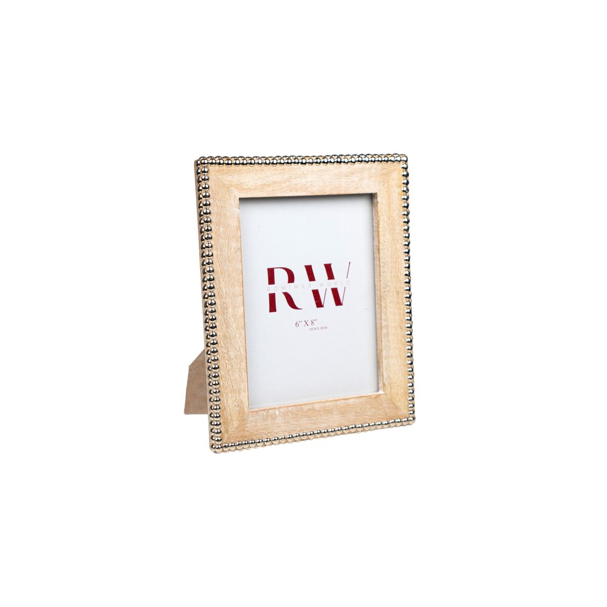 Photo frame Romimex White Mango wood MDF Wood 2 x 20 x 15 cm Romimex