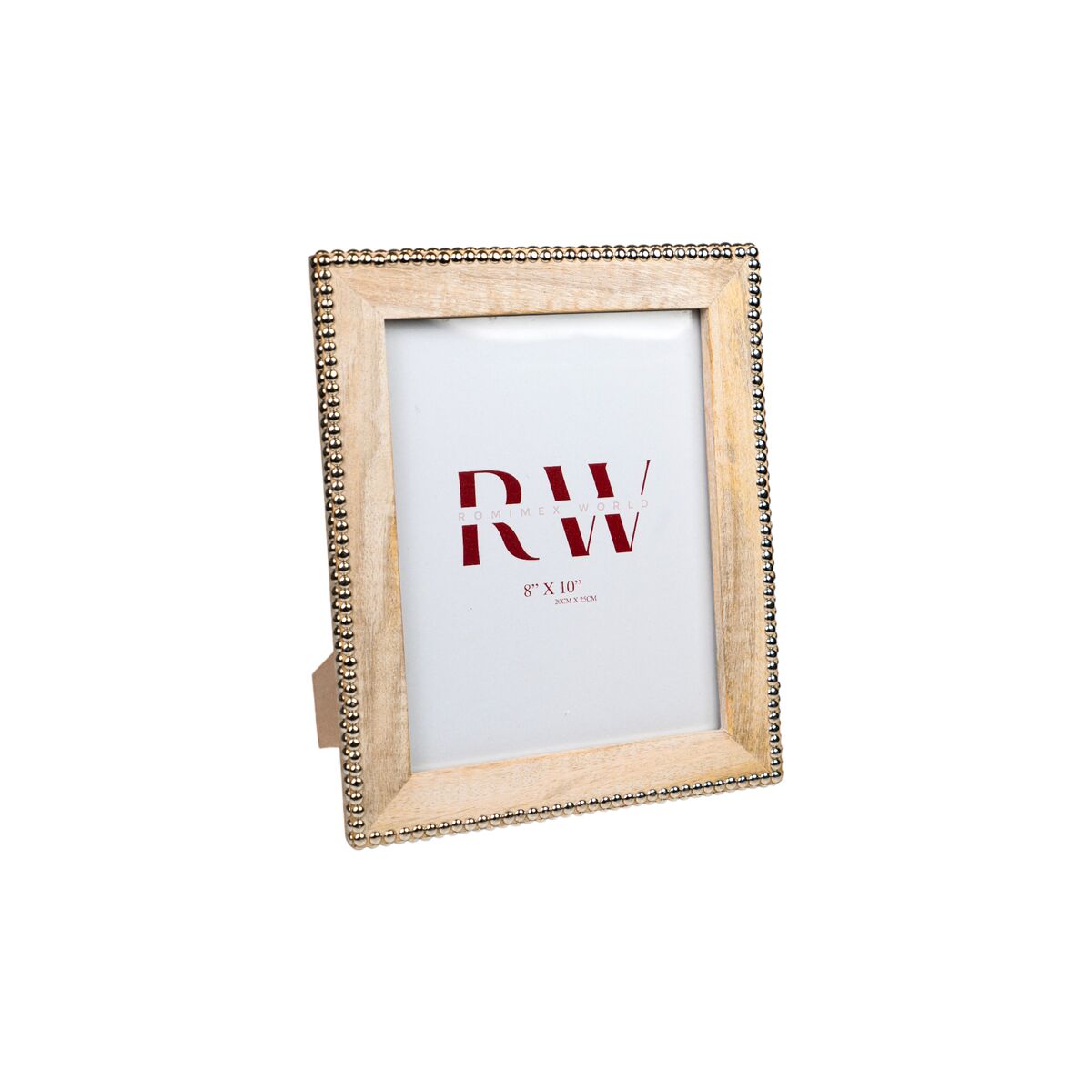 Photo frame Romimex White Mango wood MDF Wood 2 x 25 x 20 cm Romimex