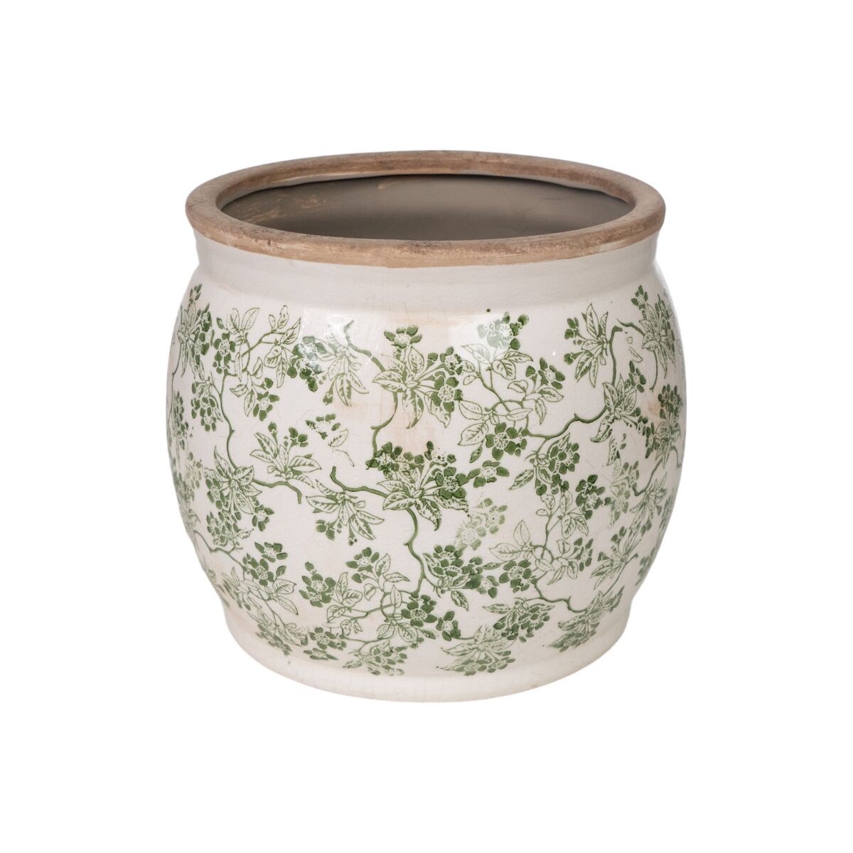 Planter Romimex Green Beige Porcelain 20 x 16 x 20 cm Romimex