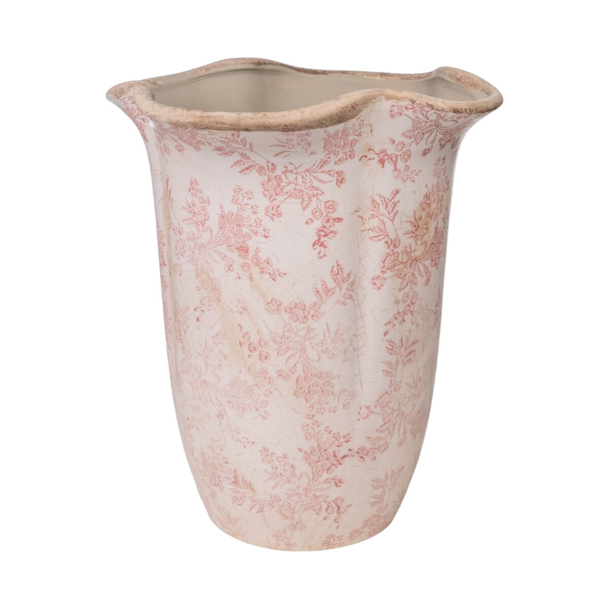 Vase Romimex Beige Pink Porcelain 20 x 24 x 20 cm Romimex