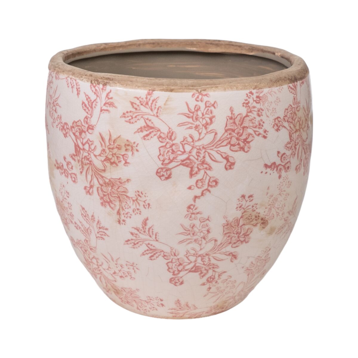 Planter Romimex Beige Pink Porcelain 20 x 19 x 20 cm Romimex