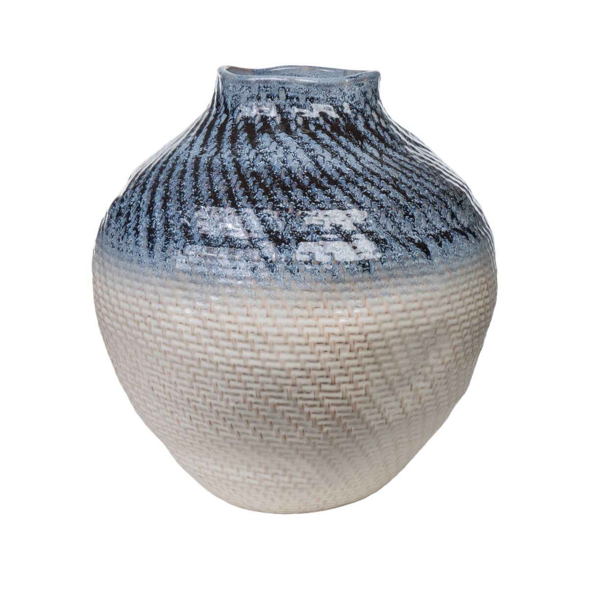 Vase Romimex Blue Beige Porcelain 36 x 39 x 37 cm Romimex