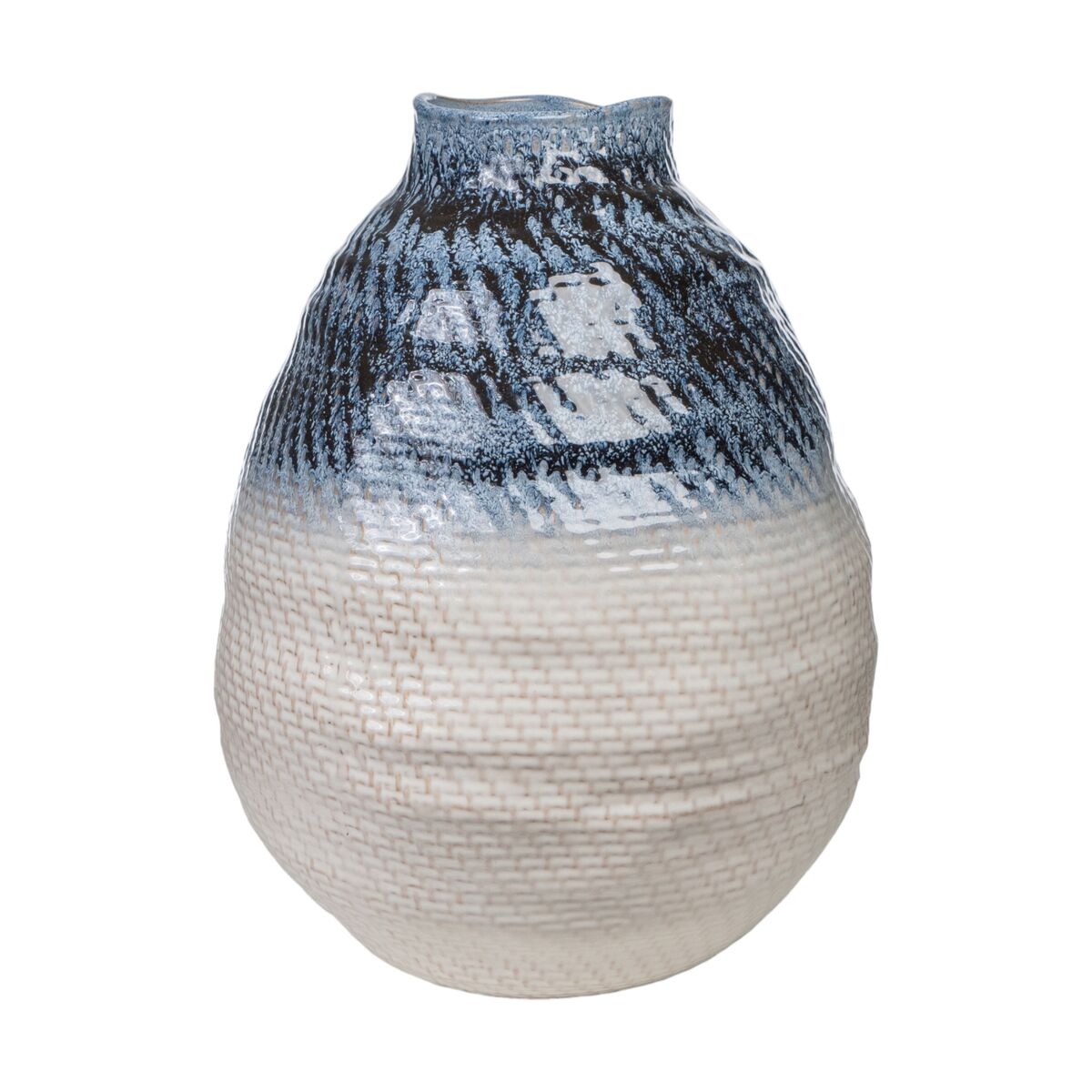 Vase Romimex Blue Beige Porcelain 37 x 47 x 37 cm Romimex