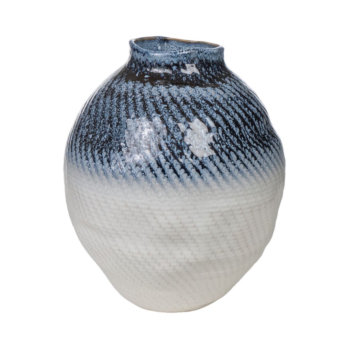 Vase Romimex Blue Beige Porcelain 26 x 31 x 26 cm Romimex