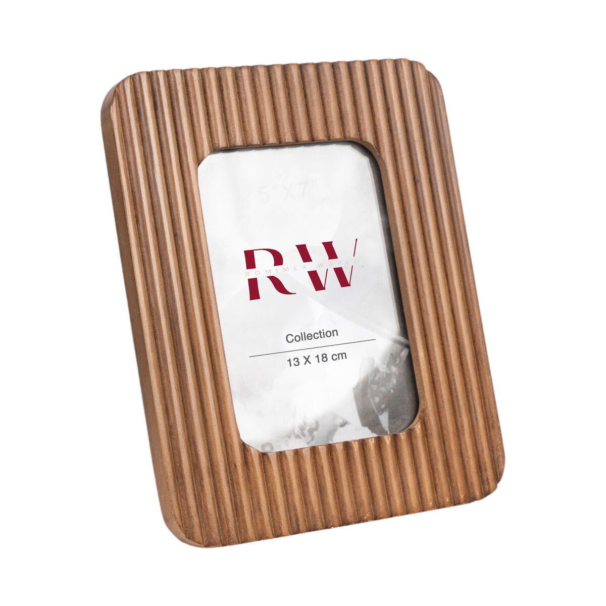 Photo frame Romimex Brown Glass MDF Wood 10 x 15 x 2 cm Romimex