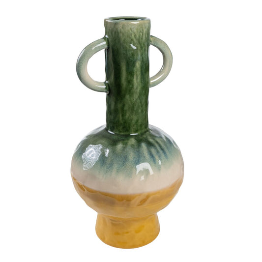 Vase Romimex Multicolour Ceramic 23 x 43 x 23 cm With handles Romimex