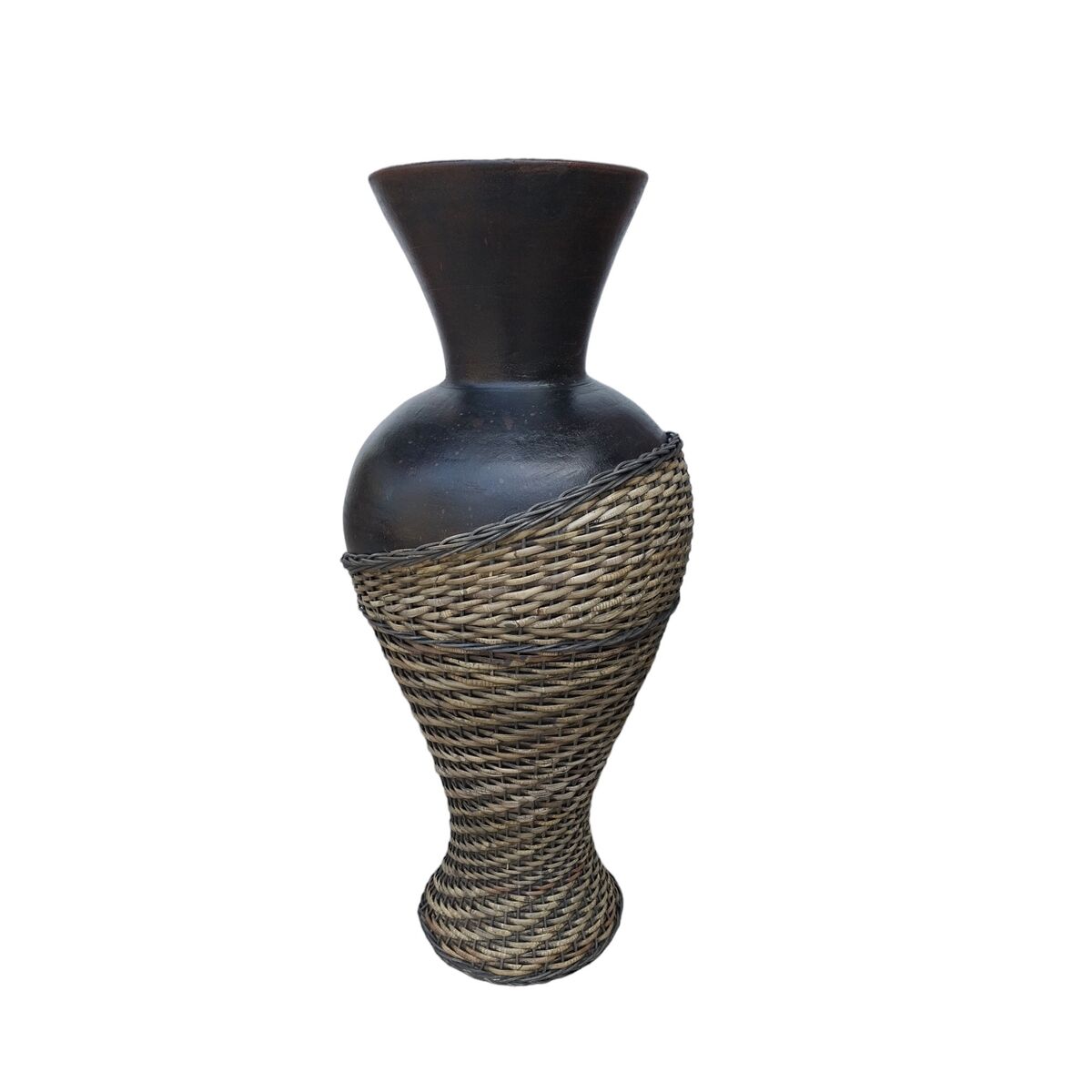 Floor vase Romimex Brown Rattan Terracotta 35 x 100 x 35 cm Romimex