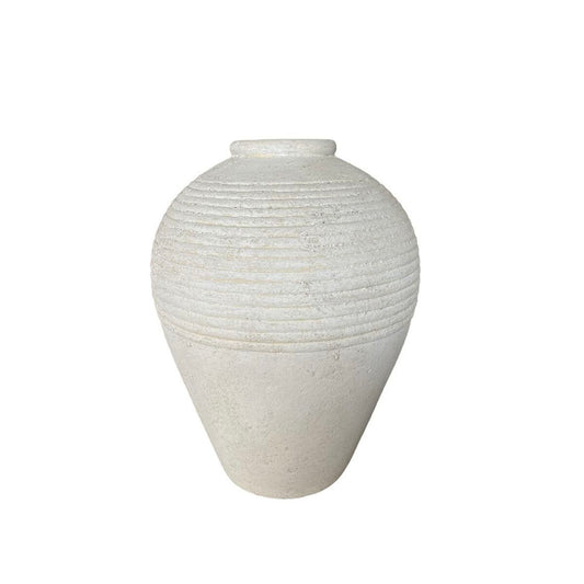 Vase Romimex White Terracotta 40 x 50 x 40 cm Romimex