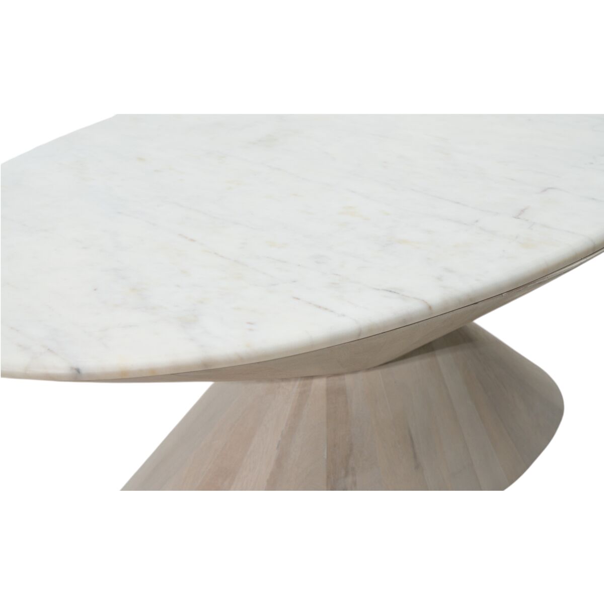 Side table Romimex White Golden 122 x 45 x 69 cm Cone-shaped Romimex