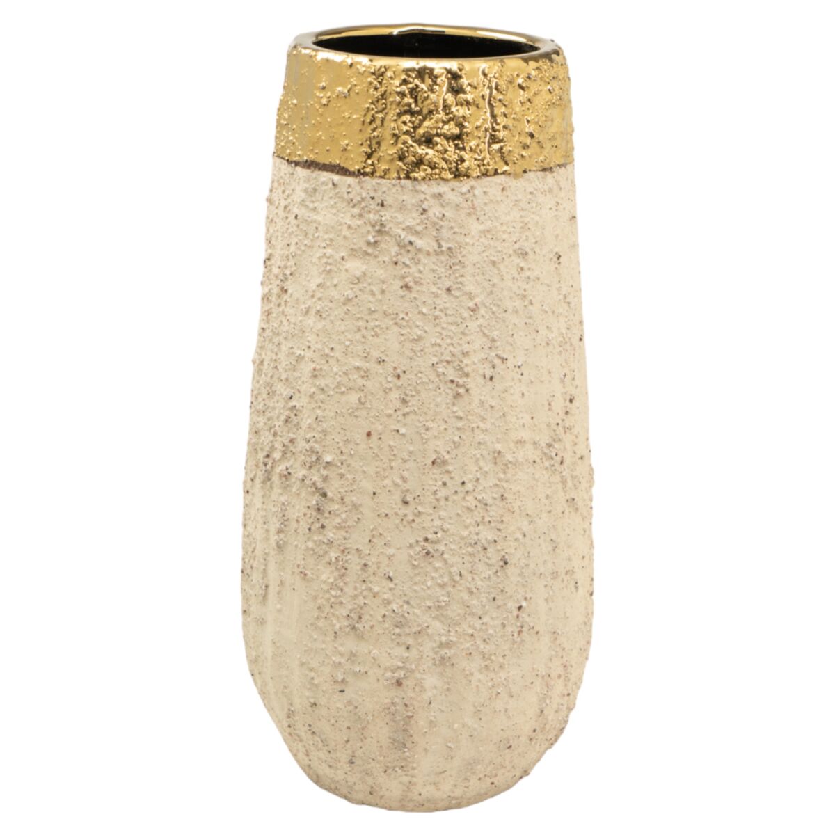 Vase Romimex Beige Golden Porcelain 14 x 30 x 14 cm Romimex