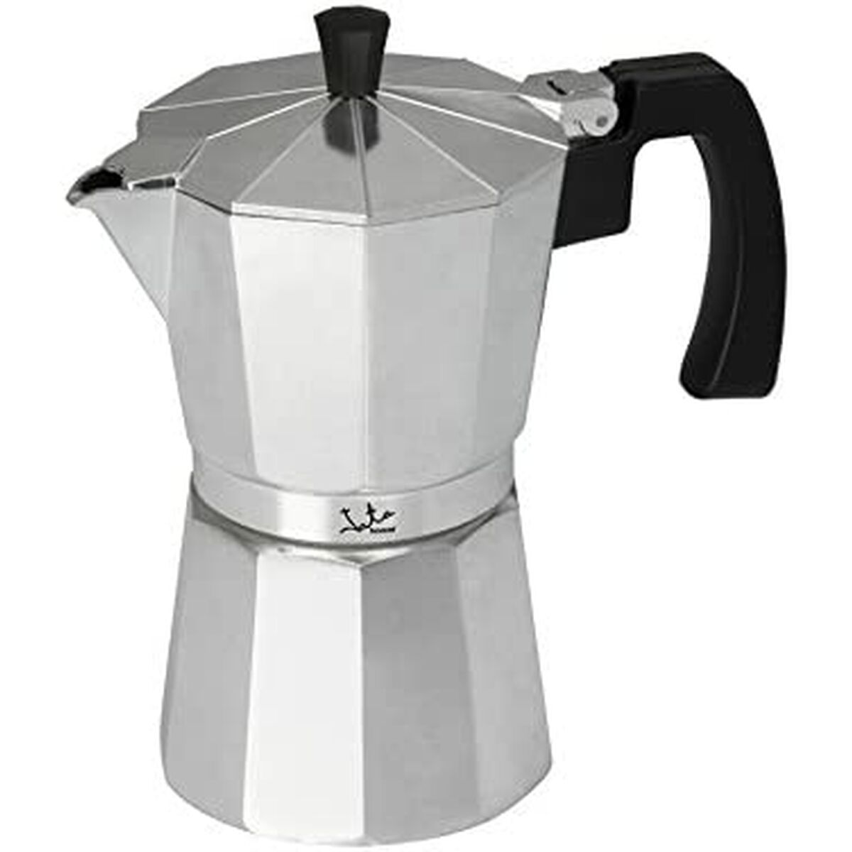 Italian Coffee Pot JATA CCA6 * Silver 6 Cups Aluminium JATA