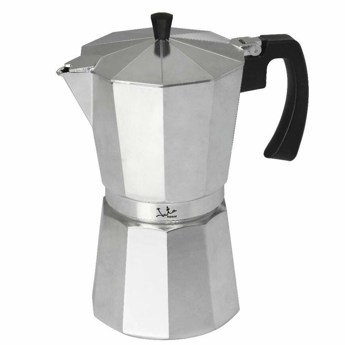 Italian Coffee Pot JATA CCA9 Aluminium 9 Cups Silver JATA