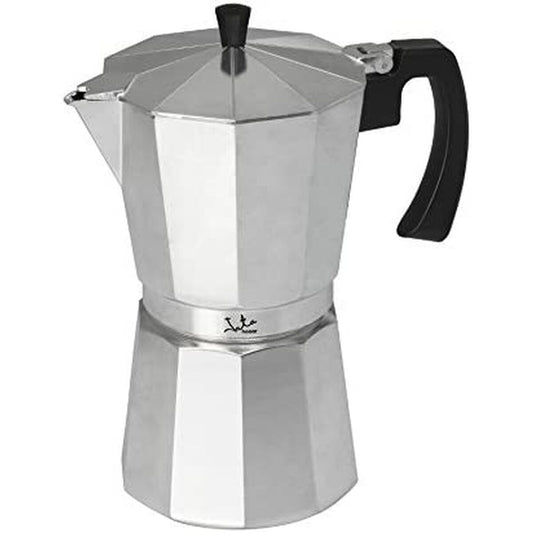 Italian Coffee Pot JATA CCA12 Aluminium 12 Cups Silver JATA