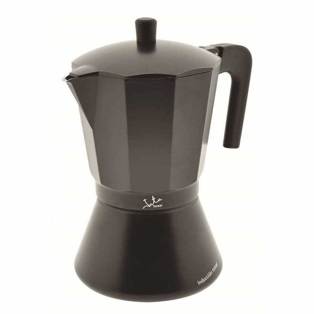 Italian Coffee Pot JATA CFI9 Black Aluminium 9 Cups JATA