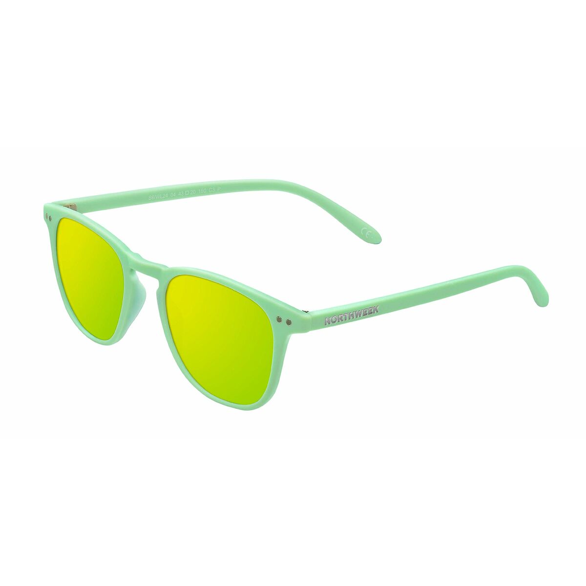 Unisex Sunglasses Northweek Wall Ø 45 mm Yellow Green