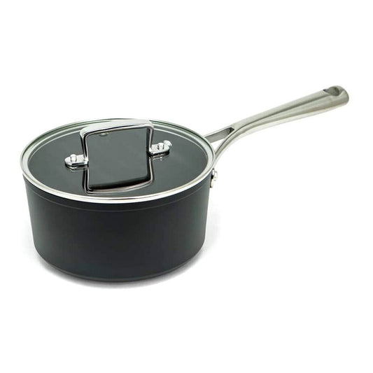 Saucepan with Lid Amercook Black Terracotta Stainless steel Aluminium Oven (Ø 18 cm) Amercook