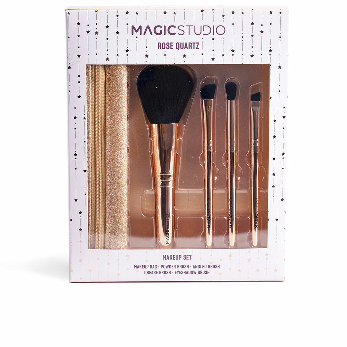 Set of Make-up Brushes IDC Institute ROSE QUARTZ 5 Pieces IDC Institute